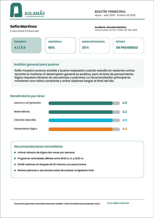 Boletín trimestral usado como referencia para responder la encuesta
